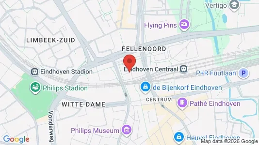 Commercial properties for rent i Eindhoven - kort over placeringen