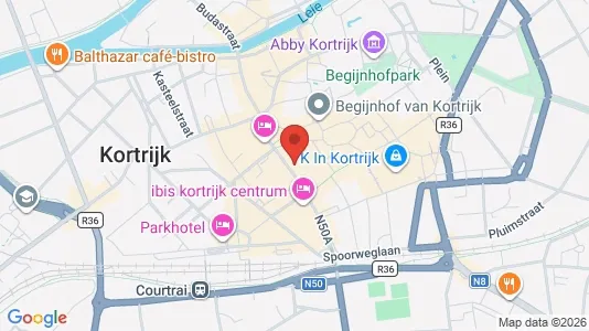 Lokaler til leie i Kortrijk - kort over placeringen