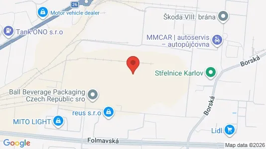 Lagerlokaler til leje i Plzeň-město - kort over placeringen