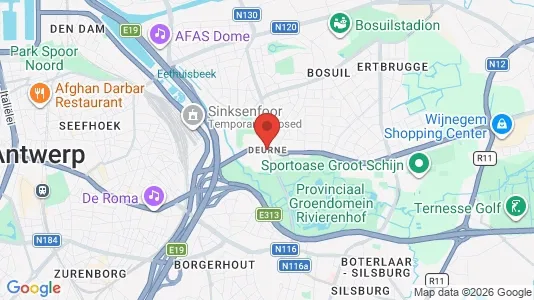 Office spaces for rent i Antwerp Deurne - kort over placeringen