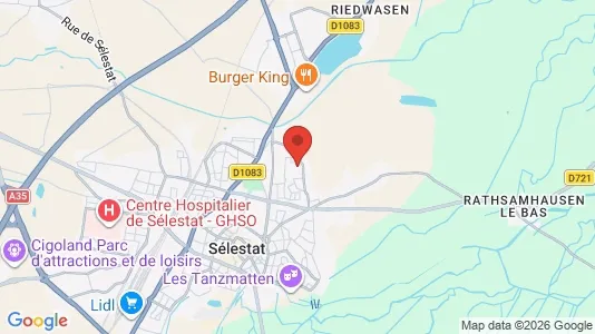 Büros zur Miete i Sélestat-Erstein – Foto von Google Street View