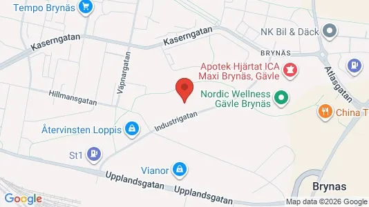 Verkstedhaller til leie i Gävle – Bilde fra Google Street View