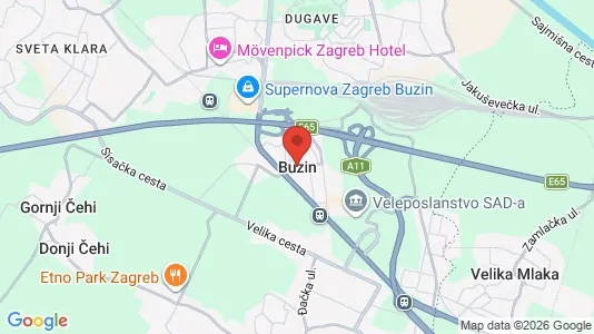 Gewerbeflächen zur Miete i Buzin – Foto von Google Street View