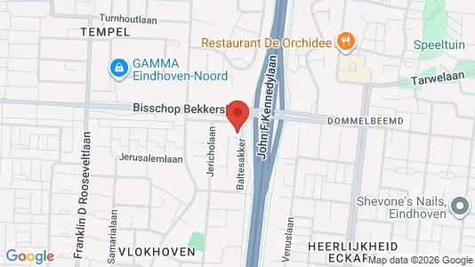 Værkstedslokaler til leje i Eindhoven - kort over placeringen