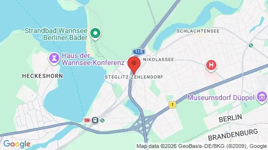 Gewerbeflächen zur Miete i Berlin Steglitz-Zehlendorf - kort over placeringen