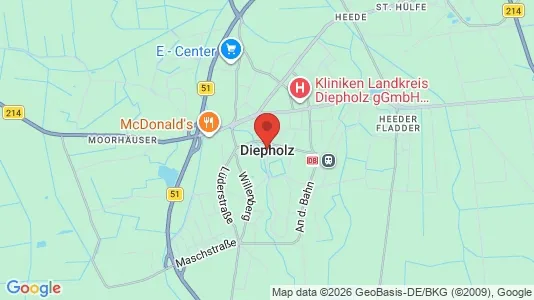 Toimistotilat Vuokrattavana i Diepholz - Kuva Google Street Viewstä