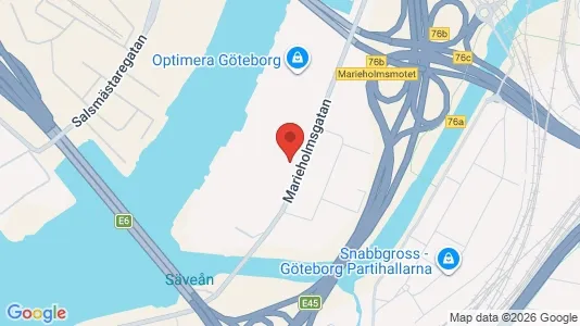 Kontorer til leie i Göteborg Ø - kort over placeringen