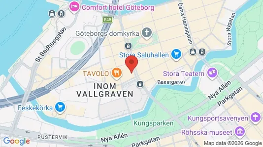 Kontorslokaler för uthyrning i Göteborg Centrum - kort over placeringen