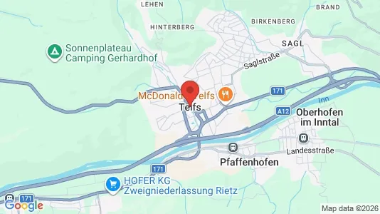 Toimistotilat Vuokrattavana i Telfs - Kuva Google Street Viewstä