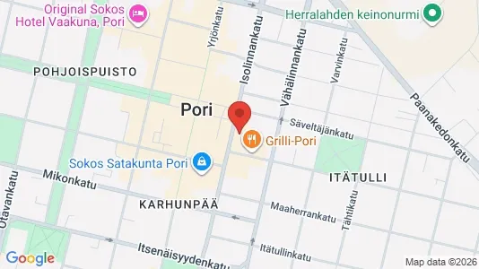 Lokaler til leje i Pori - kort over placeringen