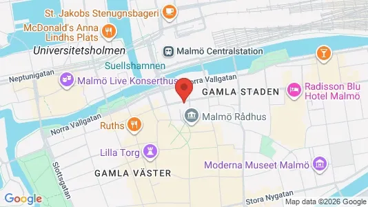 Kontorslokaler för uthyrning i Malmö Centrum – Foto från Google Street View
