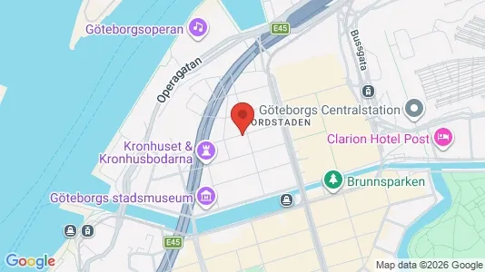 Kontorer til leie i Göteborg Sentrum - kort over placeringen