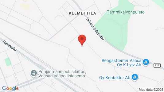 Lokaler til leje i Vaasa - kort over placeringen