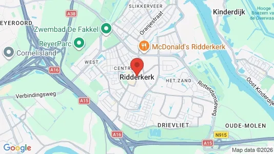 Kontorlokaler til leje i Ridderkerk - kort over placeringen