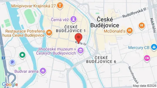 Büros zur Miete i České Budějovice - kort over placeringen
