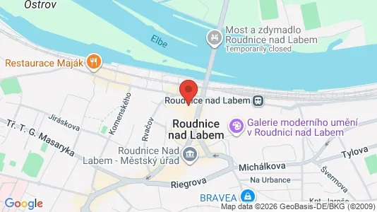 Kontorer til leie i Litoměřice - kort over placeringen