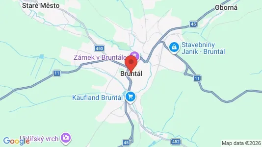 Gewerbeflächen zur Miete i Bruntál – Foto von Google Street View