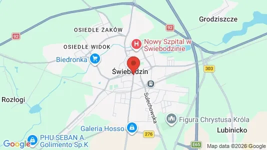 Varastot Vuokrattavana i Świebodziński - Kuva Google Street Viewstä