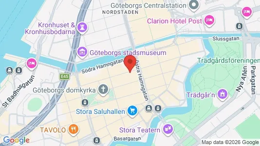 Kontorer til leie i Göteborg Sentrum - kort over placeringen