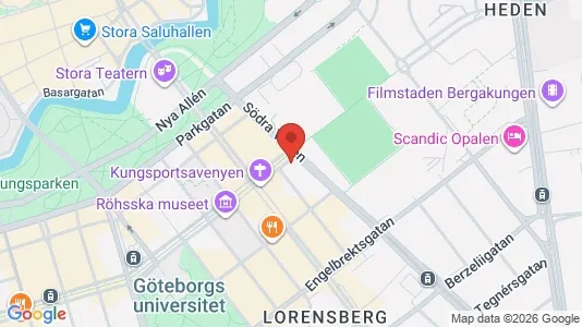 Kontorlokaler til leje i Gøteborg Centrum - kort over placeringen