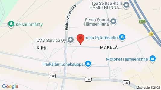 Lager til leie i Hämeenlinna - kort over placeringen