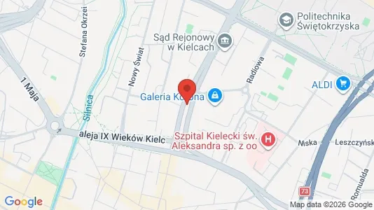Liikekiinteistöt Vuokrattavana i Kielce - Kuva Google Street Viewstä
