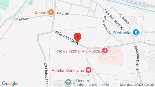 Lokaler til leie i Olkuski – Bilde fra Google Street View