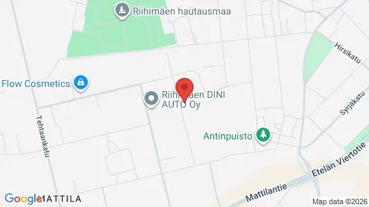 Værkstedslokaler til leje i Riihimäki - kort over placeringen
