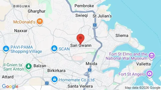 Praxen zur Miete i San Ġwann – Foto von Google Street View