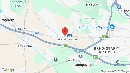 Gewerbeflächen zur Miete i Brünn-Bosonohy - kort over placeringen