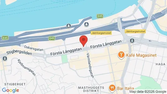 Kontorer til leie i Göteborg Sentrum - kort over placeringen