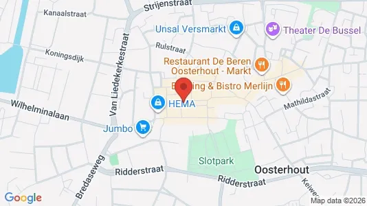 Commercial properties for rent i Oosterhout - kort over placeringen