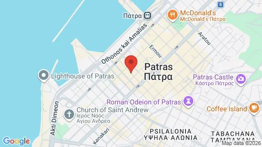 Kantorruimte te huur i Patras - kort over placeringen