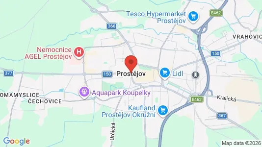 Lagerlokaler för uthyrning i Prostějov - kort over placeringen