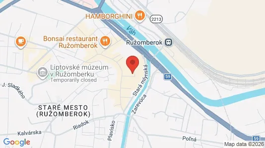 Lokaler til leje i Prievidza - kort over placeringen