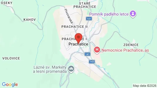 Warehouses for rent i Prachatice - kort over placeringen