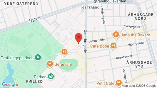 Gewerbeflächen zur Miete i Østerbro - kort over placeringen