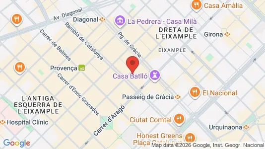 Coworking-tilat Vuokrattavana i Barcelona Eixample - Kuva Google Street Viewstä