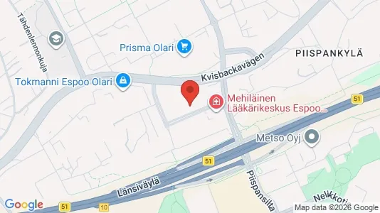 Lokaler til leie i Espoo - kort over placeringen