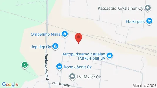 Varastot Vuokrattavana i Joensuu - Kuva Google Street Viewstä
