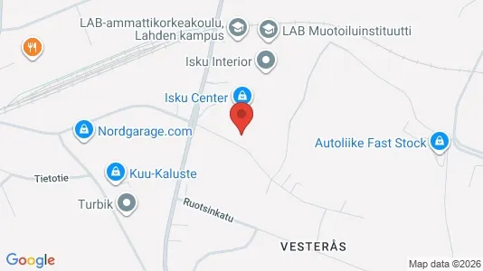 Warehouses for rent i Lahti - kort over placeringen