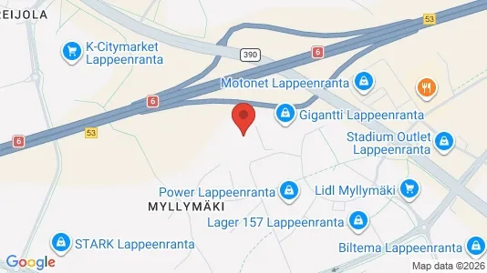 Lokaler til leje i Lappeenranta - kort over placeringen
