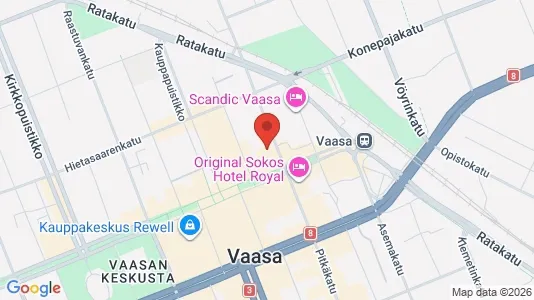 Commercial properties for rent i Vaasa - kort over placeringen
