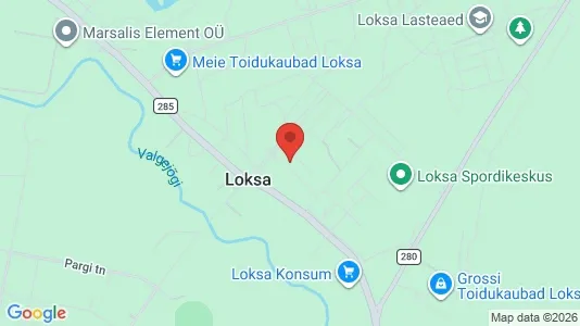 Commercial properties for rent i Loksa - kort over placeringen