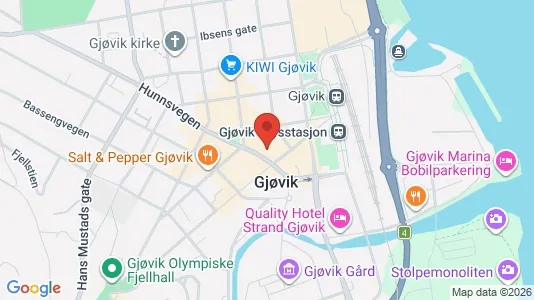 Büros zur Miete i Gjøvik – Foto von Google Street View