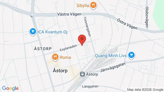 Liikekiinteistöt Vuokrattavana i Åstorp - Kuva Google Street Viewstä