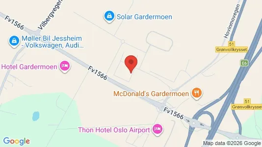 Kontorlokaler til leje i Ullensaker - Foto fra Google Street View