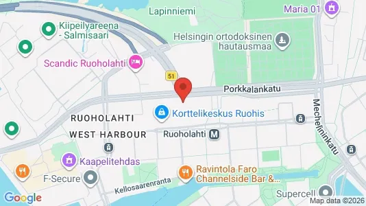 Büros zur Miete i Helsinki Eteläinen - kort over placeringen