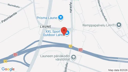 Lagerlokaler för uthyrning i Lahtis - kort over placeringen