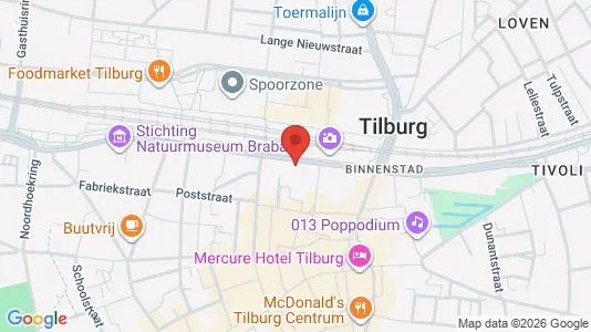 Kontorer til leie i Tilburg - kort over placeringen